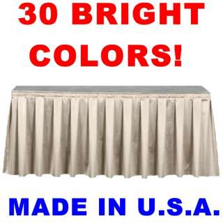 14 FT BOX PLEAT TABLE SKIRTS & *FREE* SKIRTING CLIPS  