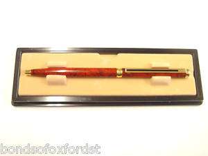 Colibri Slim Red Marble Look Ballpoint Pen NEW & BOXED  