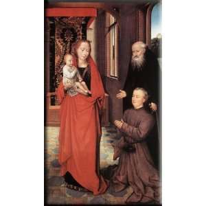   and a Donor 9x16 Streched Canvas Art by Memling, Hans