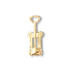 Gold Plated Wing Corkscrew Pin 