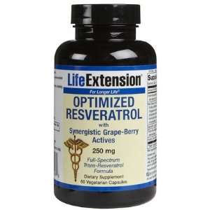 Life Extension Optimized Resveratrol w/ Synergistic Grape 