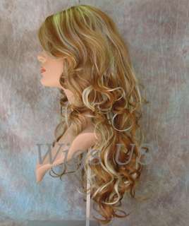 WIGS Long Curls Side Swept Bangs wig Color Choice US Seller  