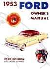 1953 FORD PASSENGER CAR Owners Manual User Guide Gloveb (Fits 1953 