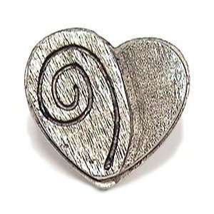  Swirly Heart Cabinet Knob