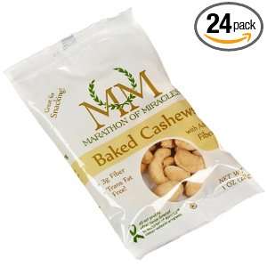 Marathon of Miracles, Baked Cashews, 1 Ounce Packages (Pack of 24)