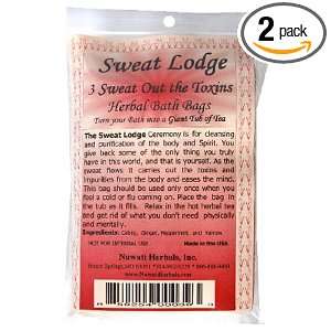  Nuwati Herbals Sweat Lodge Bath Bag, 3 Pack (Pack of 2 