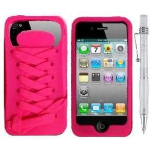  Pink Design w/ Shoelace   Silicone Protector Soft Phone 