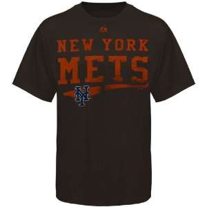  Majestic New York Mets Empty Bullpen Pigment Dyed T Shirt 