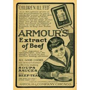  1900 Ad Armour & Co. Extract of Beef Soup Sauces Child 
