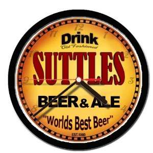  SUTTLES beer and ale cerveza wall clock 