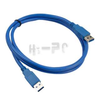 BLUE USB 3.0 A to A Male Computer Extension Cable Cord  