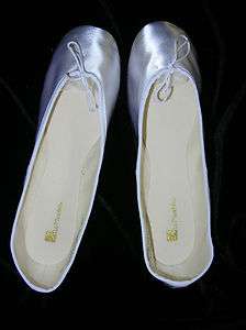 Dyeable White Satin Full Sole Wedding Slippers   Adult (flats)   ON 