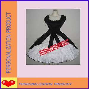   Gothic Lolita Ball Gown bows Cosplay Knee Length Wedding custom Dress