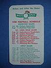 1958 British Columbia Lions Football Pocket Schedule by White Spot