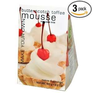 Foxy Gourmet Butterscotch Toffee Mousse Mix, 3.17 Ounce Boxes (Pack of 