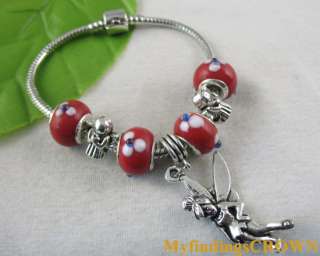 2pcs Charm Bracelets 22cm With Angel Beads B710  