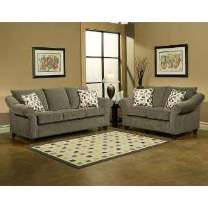  2pc Traditional Modern Fabric Sofa Set, BN HAR S1