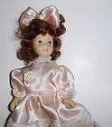   Mini Little Freckle Face Girl Doll Peach Dress & Brown Hair 5 #63