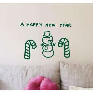 Large  Easy instant decoration wall sticker wall mural  Happy Newy 