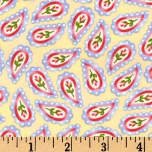  44 Wide Rose Cottage Small Paisley Yellow Fabric By The 