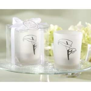  Calla Lily Frosted Glass Tealight Holder (Set of 4)