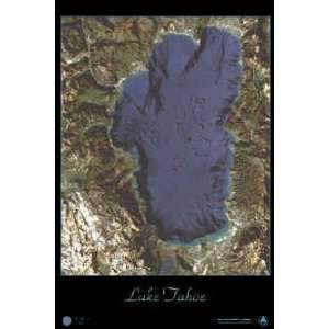  Lake Tahoe, California/Nevada Satellite Print, 24x36 