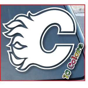 Calgary Flames Car Window Vinyl Decal Sticker 7 Wide (Color White)