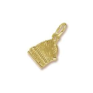  Rembrandt Charms Accordian Charm, 10K Yellow Gold Jewelry