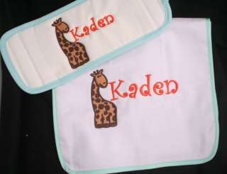 Personalized Monogrammed Baby Burp Cloth Boy Many Choices  