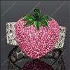Big Strawberry swarovski crystal stretchable Rhinestone fashion 