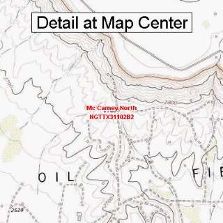  USGS Topographic Quadrangle Map   Mc Camey North, Texas 