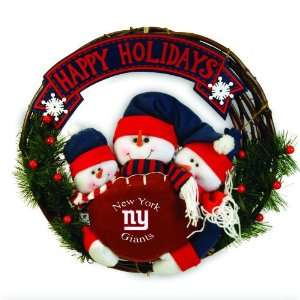  New York Giants Styro Snowman Wreath