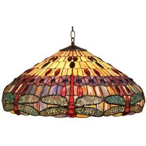   Dragonfly Design Tiffany Styled Hanging Lamp 