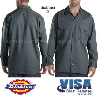 Dickies SHIRT LONG SLEEVE Work Shirts button down S M L XL 2X 3X 4X 