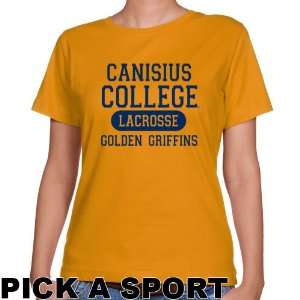 Canisius College Golden Griffins Ladies Gold Custom Sport Classic Fit 
