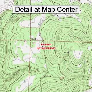  USGS Topographic Quadrangle Map   Strickler, Arkansas 