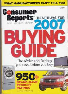 Consumer Reports, 2007 Buying Guide  
