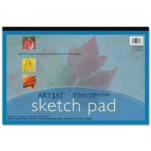  Pacon Art Street Sketch Pad, 18 x 12 Inches, White, 50 