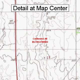   Topographic Quadrangle Map   Coldwater NE, Kansas (Folded/Waterproof