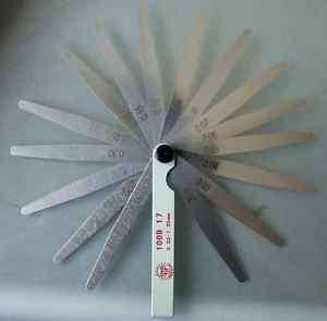 FEELER GAUGE   17 Blades (0.02 1mm) METRIC   200mm Long  