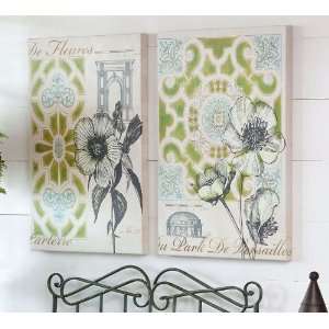  Botanical Garden Wall Canvases  S/2