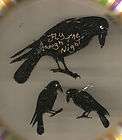 CROW RAVEN GRATEFUL DEAD EARRINGS AND PIN SET