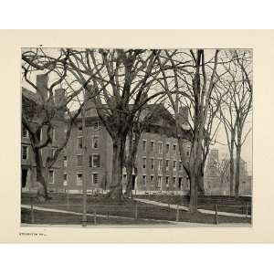  1900 Print Harvard University Stoughton Hall Dormitory 