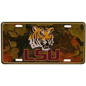   Louisiana State Fightin Tigers Car Tag Plate (Camo)