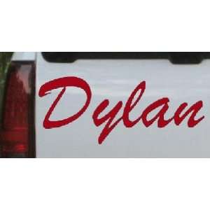  Dylan Car Window Wall Laptop Decal Sticker    Red 28in X 
