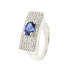  18Carati Sapphire and diamond ring 0.48 ct.   AF0292 7.5 