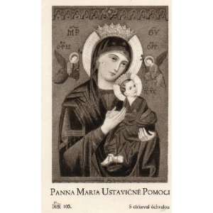 Vintage Religious Card, Czechoslovakia PANNA MARIA USTAVICNE POMOCI 