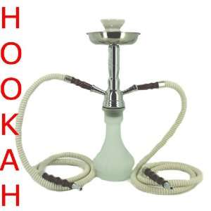 18 Pasha G. White Hookah Egyptian Hookah Pipe 2 Hose Water Shisha 