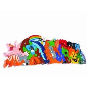    Learn from Puzzles   Alpha Zoo Animalsl wooden puzzle Toys & Games