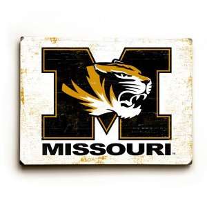  University of Missouri Mizzou Wood Sign (9 x 12)(Solid 